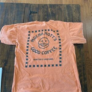 Mocha Mott’s Vintage Wash orange Graphic Tee - Black Print
